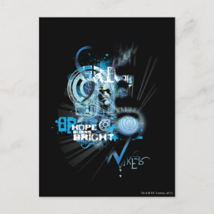 Blaue Laterne Grafik 1 Postkarte