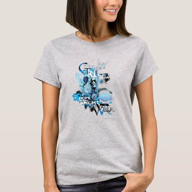 Blaue Laterne Grafik 1 T-Shirt (Vorderseite)