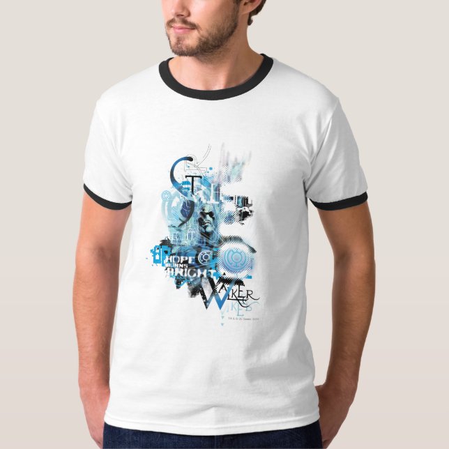 Blaue Laterne Grafik 1 T-Shirt (Vorderseite)