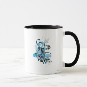 Blaue Laternen-Grafik 1 Tasse