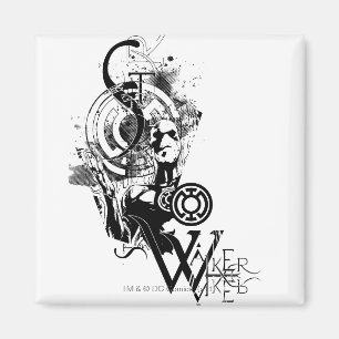 Blaue Laternen-Grafik 2 Magnet