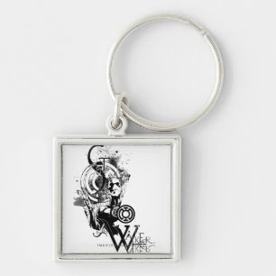 Blaue Laternen-Grafik 2 Schlüsselanhänger