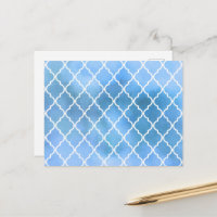 Blaue Lattizität, Quatrefolie, Trellis, Wasserfarb