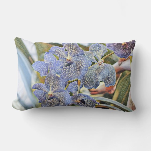 Blaue Lavander-Blume Lendenkissen (Vorderseite)