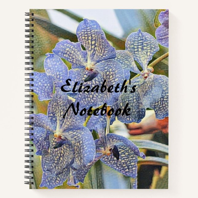 Blaue Lavander-Blume Notizbuch (Vorderseite)