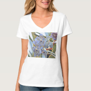 Blaue Lavander-Blume T-Shirt