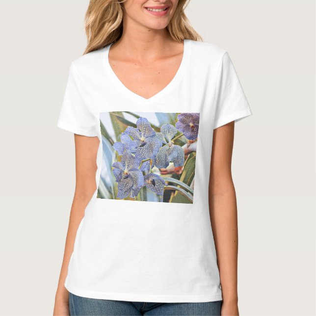 Blaue Lavander-Blume T-Shirt (Vorderseite)