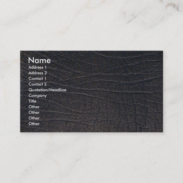 Blaue lederne Beschaffenheit Visitenkarte (Vorderseite)