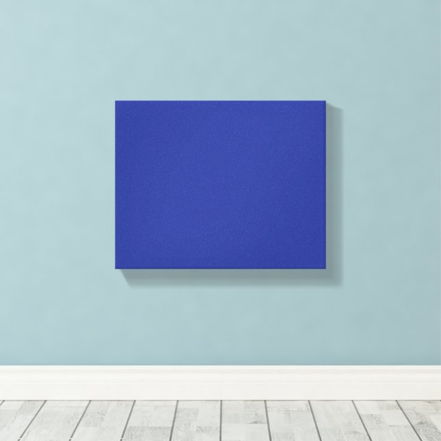Blaue Leinwand-Wandkunst | Moderne minimalistische Leinwanddruck (Insitu (Holzboden))