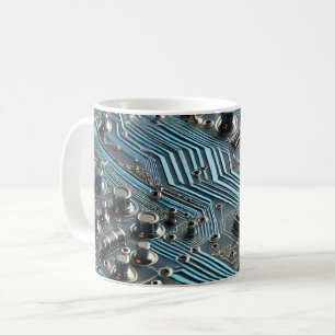 Blaue Leiterplatte Kaffeetasse