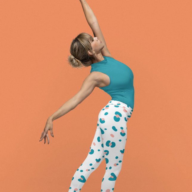 Blaue Leopard-Muster Capri Leggings (Von Creator hochgeladen)