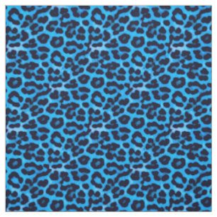 Blaue Leoparden Druckmuster Stoff