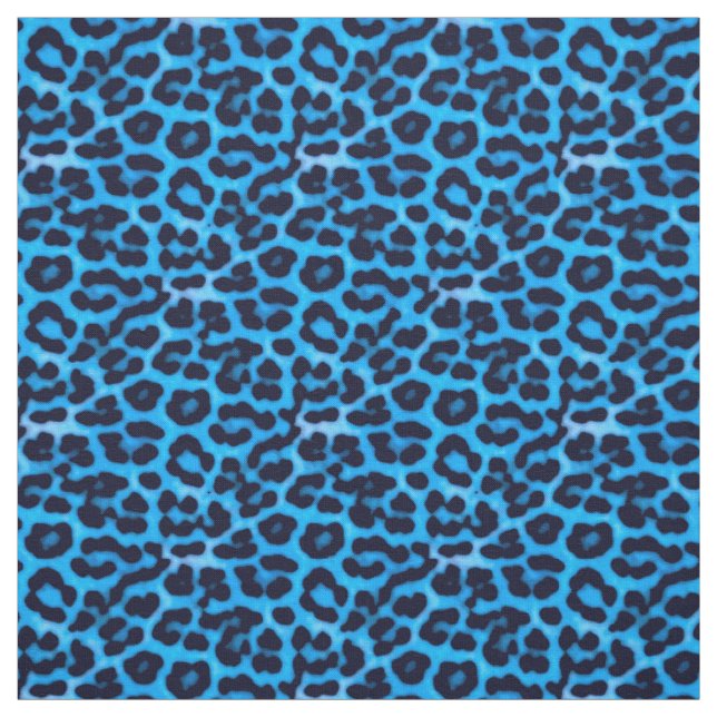 Blaue Leoparden Druckmuster Stoff (Muster)