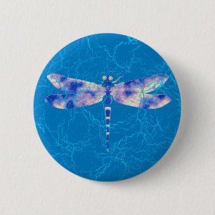 Blaue Libelle Button