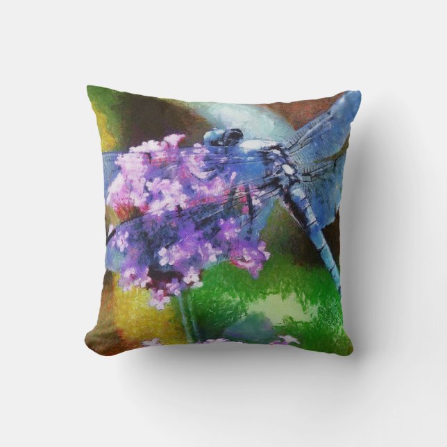 Blaue Libelle Kissen (Vorderseite)