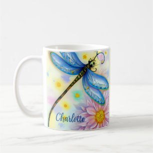 Blaue Libelle, personalisieren Kaffeetasse