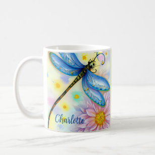 Blaue Libelle, personalisieren Kaffeetasse
