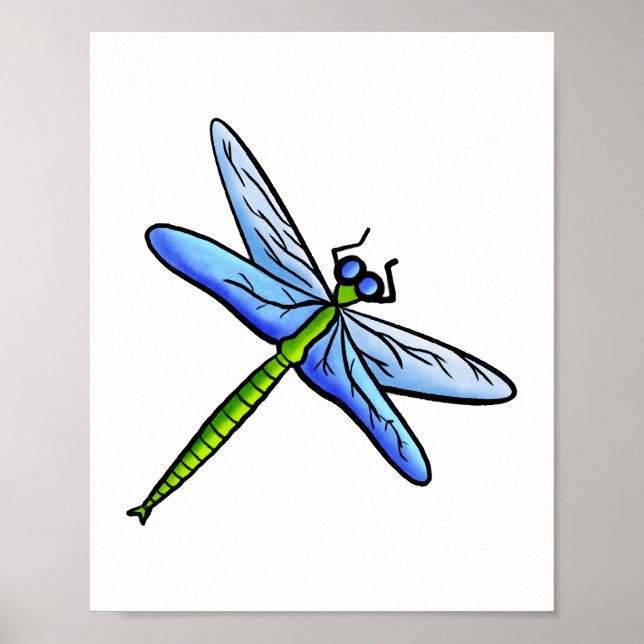 Blaue Libelle Poster (Vorne)