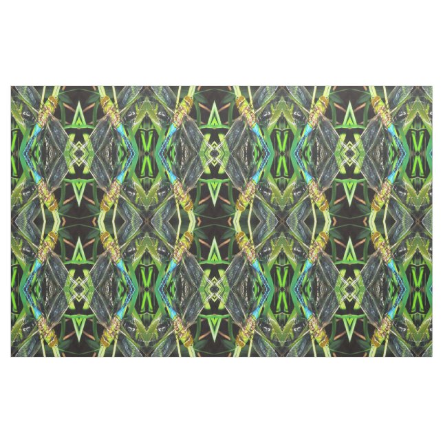 Blaue Libelle schimmernde Wings Painting Stoff (Fat Quarter (45,7 x 55,9 cm))