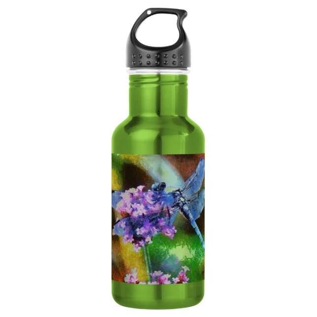 Blaue Libelle Trinkflasche (Vorderseite)