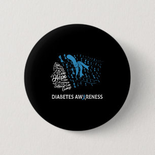 Blaue Libelle Typ 1 Diabetes Bewusstsein Tag Warri Button