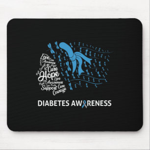 Blaue Libelle Typ 1 Diabetes Bewusstsein Tag Warri Mousepad