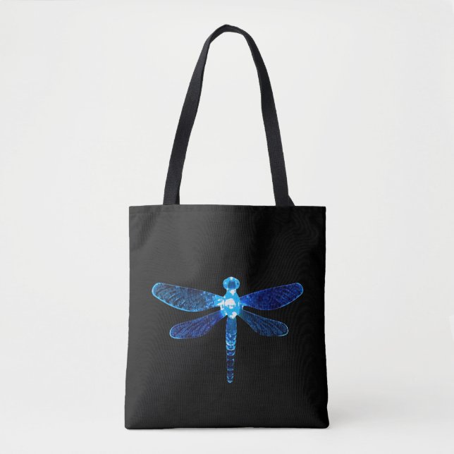 Blaue Libellen-Taschen-Tasche (Vorderseite)