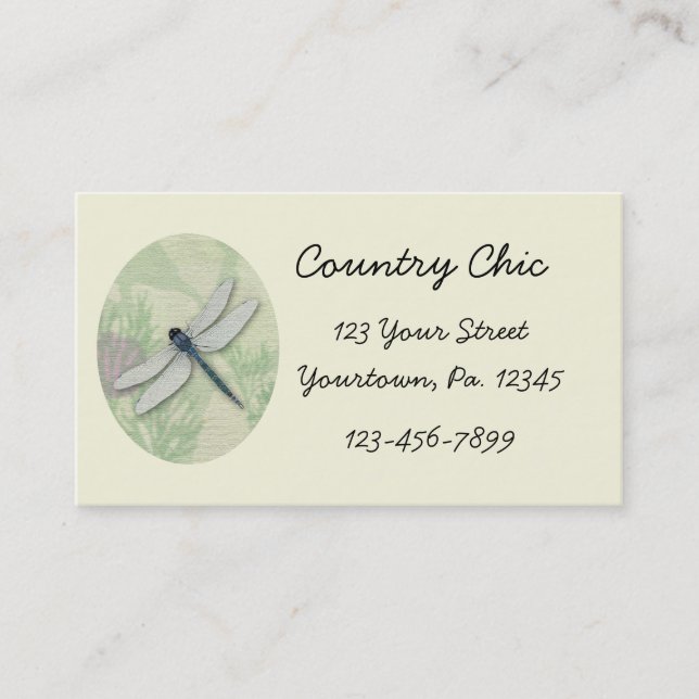 Blaue Libellen-Visitenkarte Visitenkarte (Vorderseite)