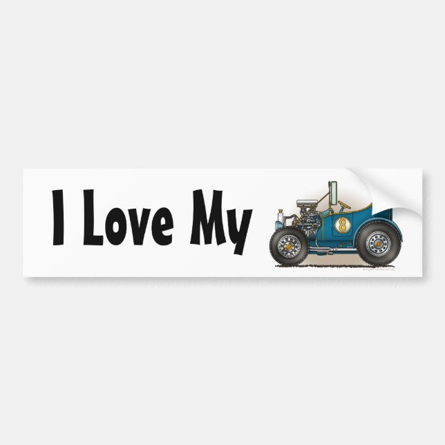 Blaue Liebe des Auto-Auto-I mein Autoaufkleber (Vorne)