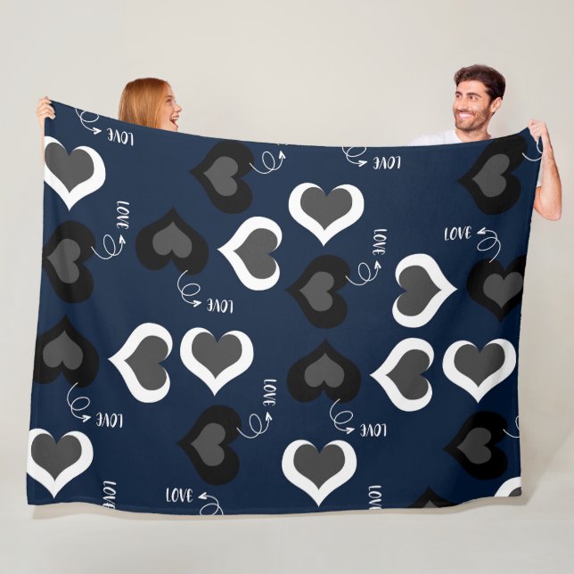 Blaue Liebe Fleecedecke (Beispiel)