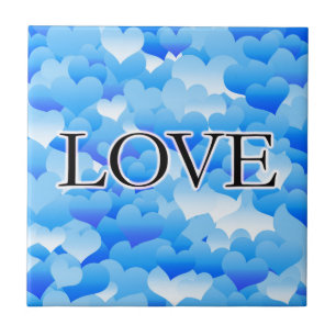 Blaue Liebe Fliese