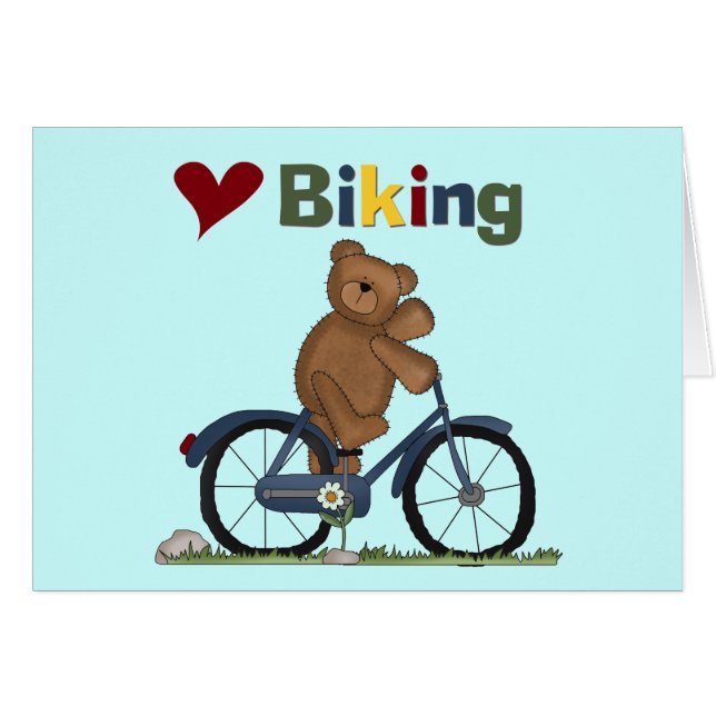 Blaue Liebe-radfahrende T-Shirts und Geschenke des (Vorderseite (Horizontal))