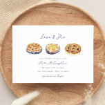 Blaue Liebe und handgestrichenes Brautparty Einladung<br><div class="desc">Blue Liebe and Pie Hand Painted Brautparty - eine süße Spätsommer oder Herbst Braudusche Einladung</div>