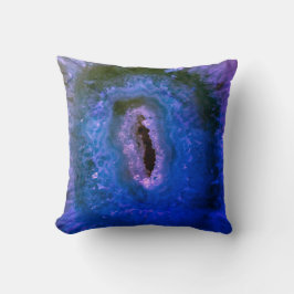 Blaue/Lila Agate Crystal Kissen