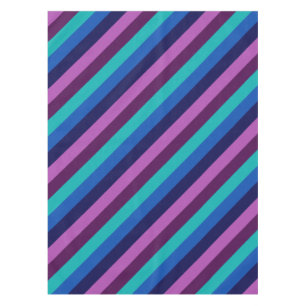 Blaue Lila Aquamarine Streifen Kleine Tablette Tischdecke