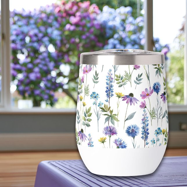 Blaue lila Aquarell-Wildblume (Von Creator hochgeladen)