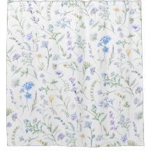 Blaue lila Aquarell-Wildblume