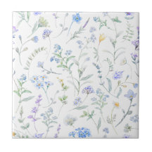 Blaue lila Aquarell-Wildblume