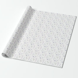 Blaue Lila Aquarell-Wildblume Geschenkpapier