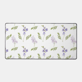 Blaue Lila Aquarell-Wildblume  Schreibtischunterlage