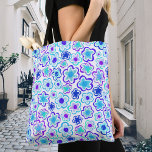 Blaue Lila Blume handGezeichnet Sommer Blütenblüte<br><div class="desc">Farbenfrohe blaue Lila Blume Muster HandGezeichnet Sommerblumenbeutel. Von Hand gezeichnet Blumen und Lila.</div>