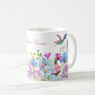 Blaue Lila Blume Kaffeetasse
