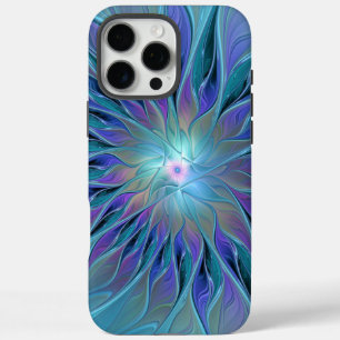 Blaue Lila Blume Traumstrecke Airolo - Fraktal iPhone 16 Pro Max Hülle