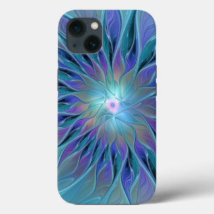 Blaue Lila Blume Traumstrecke Airolo - Fraktal Case-Mate iPhone Hülle