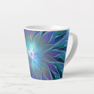 Blaue Lila Blume Traumstrecke Airolo - Fraktal Milchtasse