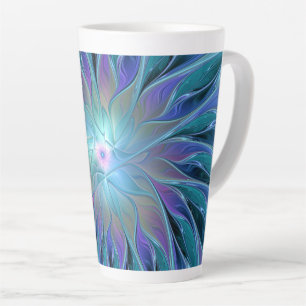 Blaue Lila Blume Traumstrecke Airolo - Fraktal Milchtasse