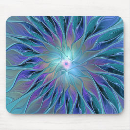 Blaue Lila Blume Traumstrecke Airolo - Fraktal Mousepad