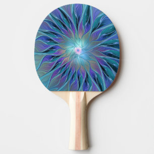 Blaue Lila Blume Traumstrecke Airolo - Fraktal Tischtennis Schläger