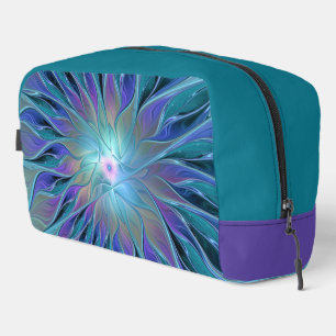 Blaue Lila Blume Traumstrecke Airolo - Fraktal Waschbeutel