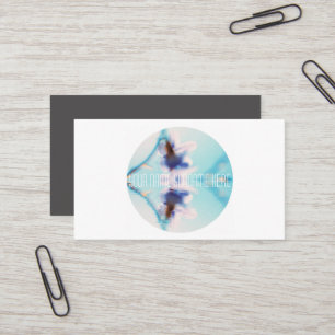 Blaue Lila Blumen Wasser Gefühl Visitenkarte